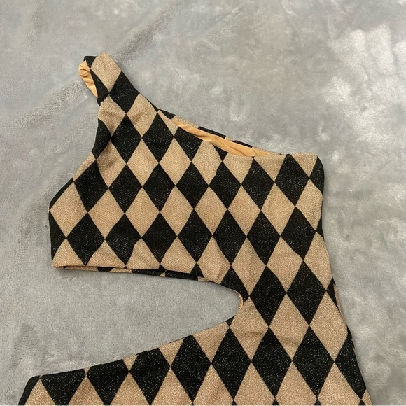 New! BEACH RIOT Celine One-Piece harlequin diamond pattern 27699 - Picture 7 of 12